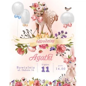 www.smallart.pl zaproszenia na urodzinki na urodziny dziecka do wpisana personalizowane z króliczkami do wydrukowania (2)