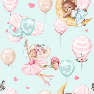 www.smallart.pl tapety dziecięce do pokoju dziecięcego dla chłopa dziewczynki baletnice zwierzątka balony samoloty (12)