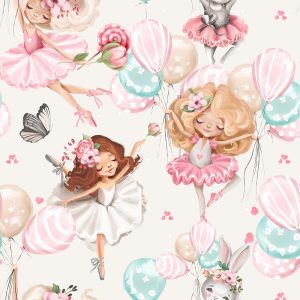 www.smallart.pl tapety dziecięce do pokoju dziecięcego dla chłopa dziewczynki baletnice zwierzątka balony samoloty (20)