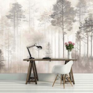 Tapeta na wymiar Las Vintage - drzewa