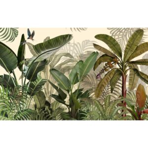 www.smallart.pl liscie tapeta fototapeta satynowa fizelinowa winylowa palmy dżungla drzewa jungla safari (2)