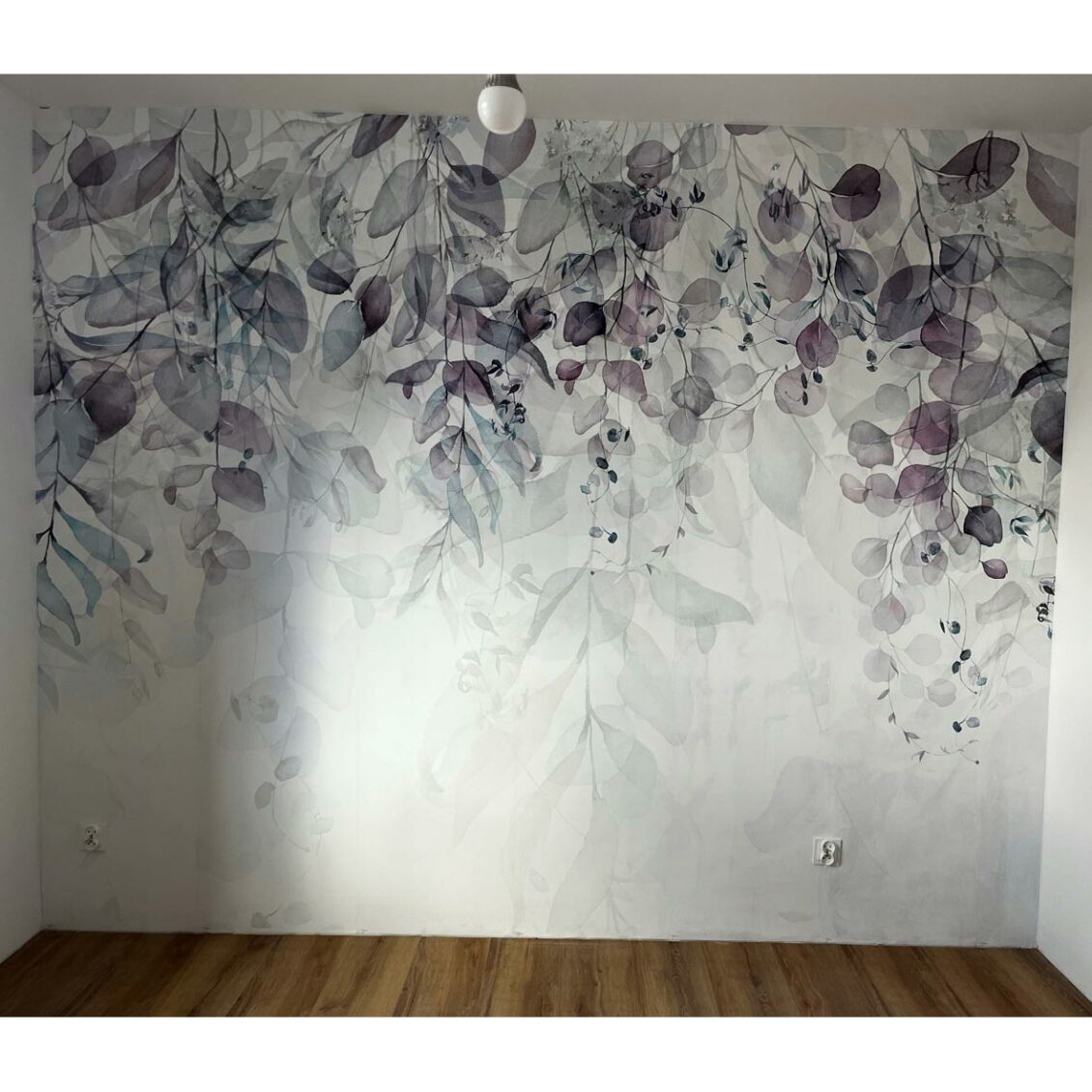 Fiolet Tapeta na wymiar Zwisające Liście Fiolet - SmallART
