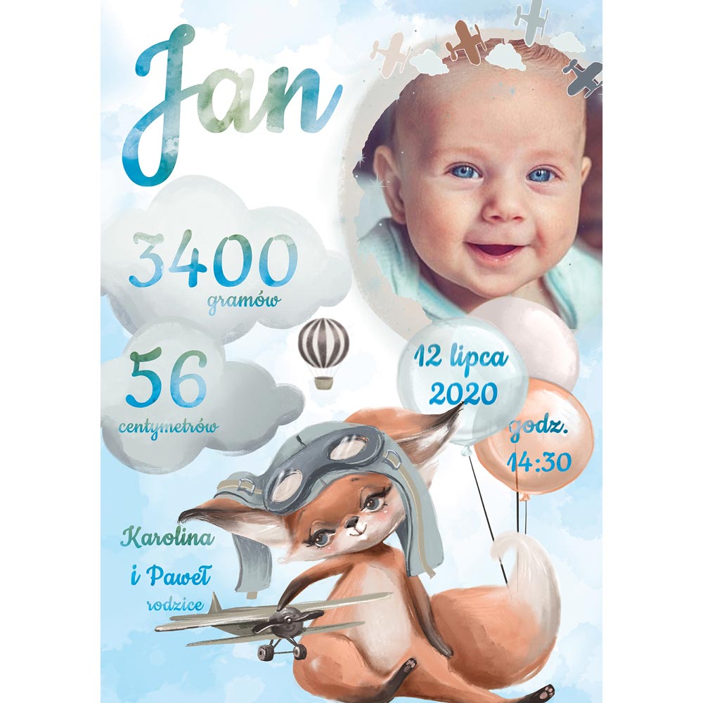 www.smallart.pl metryczka obrazek z ramką na roczek prezent dla chłopca dziewczynki na urodziny na chrzest prezent od chrzestnego chrzestnej ramka ze zdjęciem zdjęcie (1)