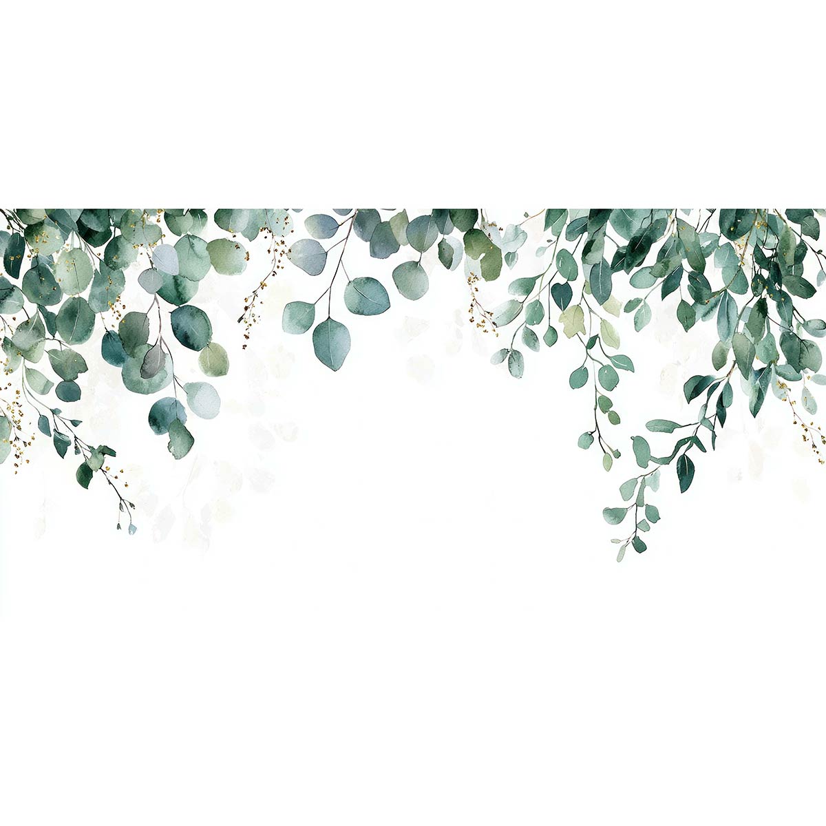 www.smallart.pl Fototapeta Tapeta na wymiar liście natura las zwisające listki kwiaty do sypialni winorośl zielone liście zwisające kwiaty do salonu jadalni latorośl gałązki zieleń (2)