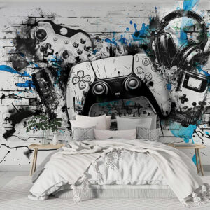 Tapeta młodzieżowa game pad kontroler