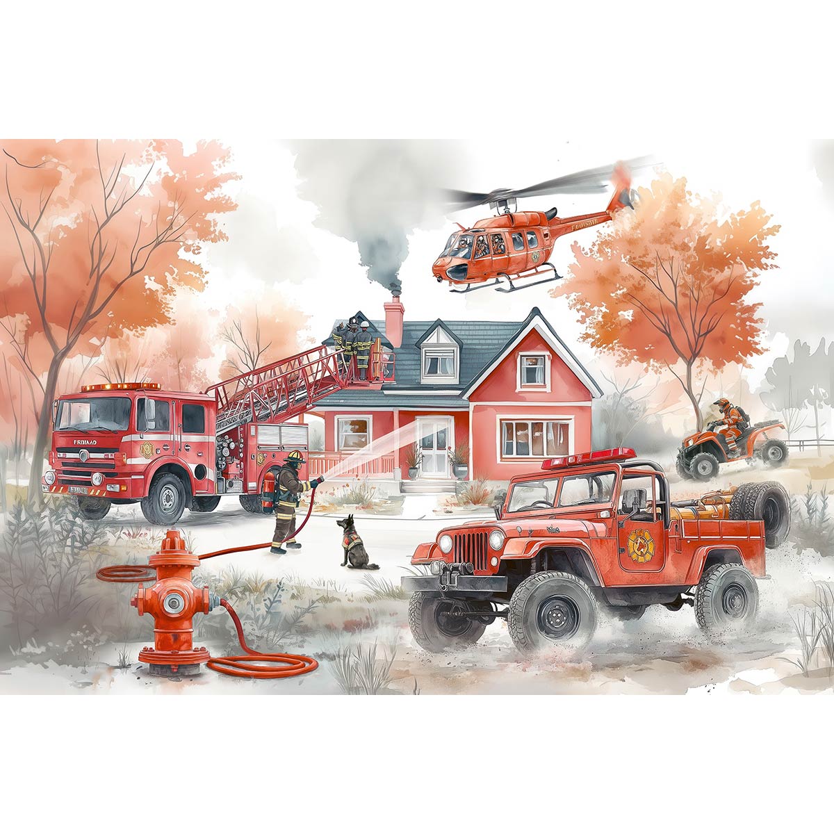 Tapeta dla chłopca Straż pożarna - obrazek 3