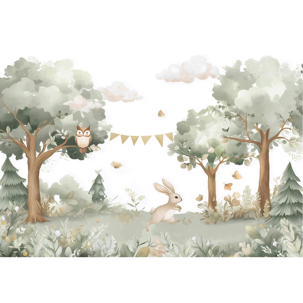 Tapeta na wymiar dziecięca Las i Zwierzątka - obrazek 3